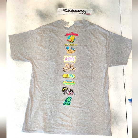 NICKELODEON 90'S Grey T-shirt RETRO size Large - Picture 2 of 7